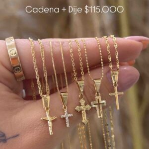 Set Cruz Cadenas 45cm + Dije
