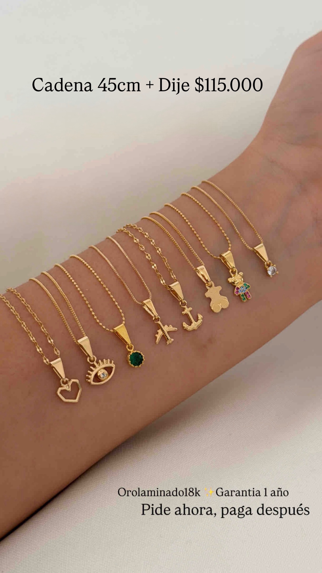 Set Cadena + 45cm + Dije